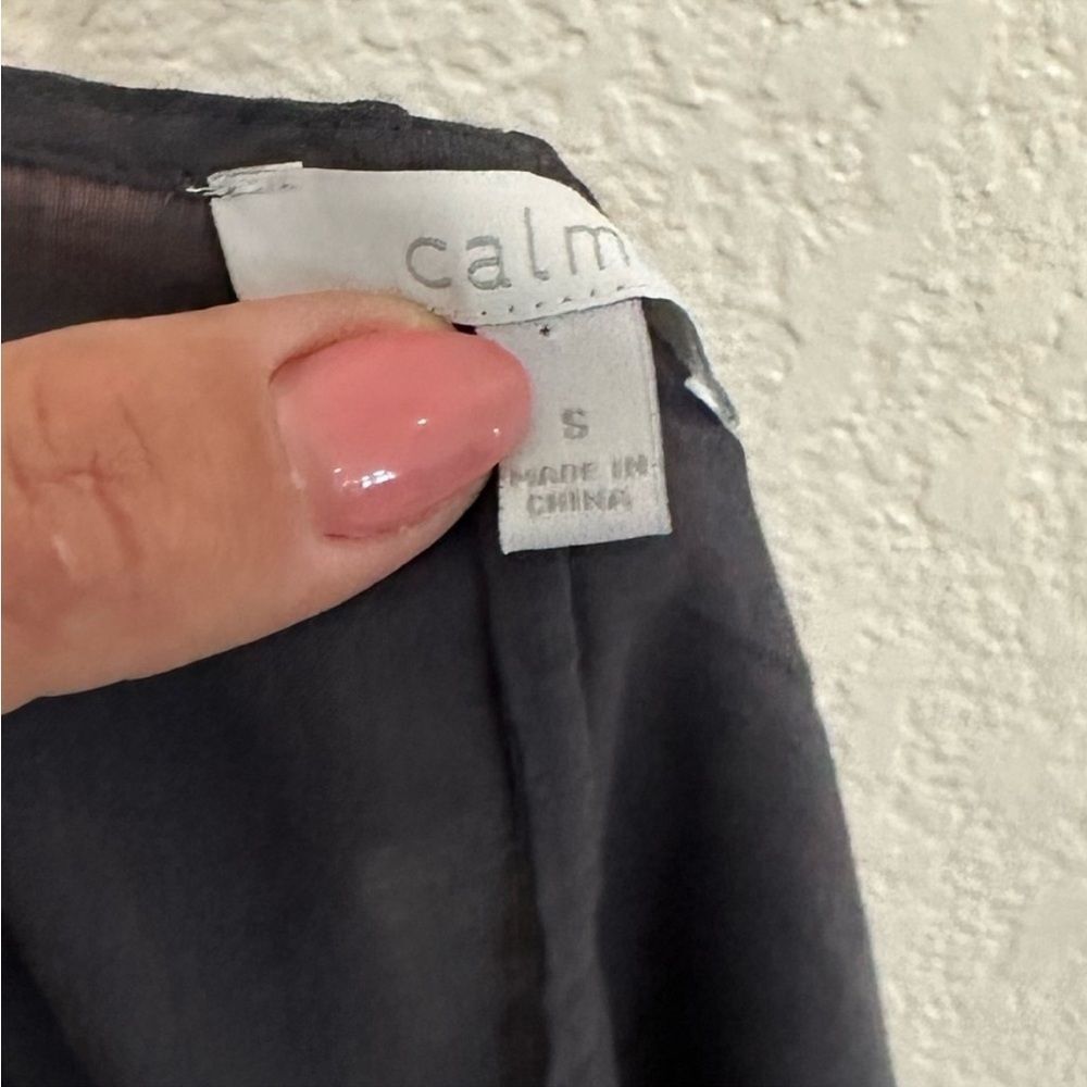 Johnny Was Calme Buttoned Raglan Dress In Graphite - Picture 3 of 3